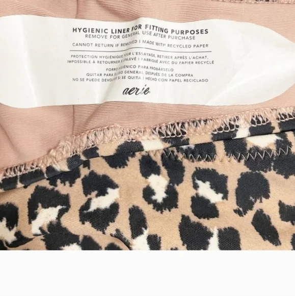 Aerie Leopard Print 1 Piece Wrap Bathing Swim Suit NWT Size M - Picture 8 of 11